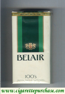 Belair 100s Menthol cigarettes soft box